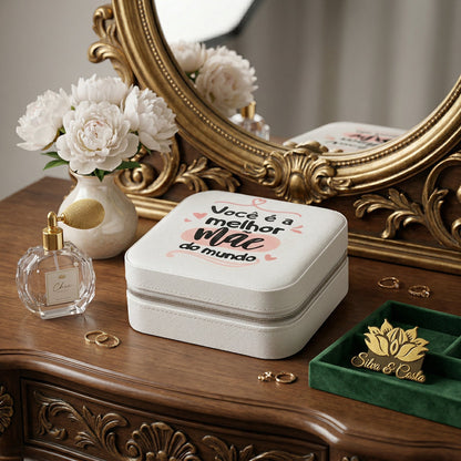 Porta-Joias Personalizado com Frase | Presente Mãe