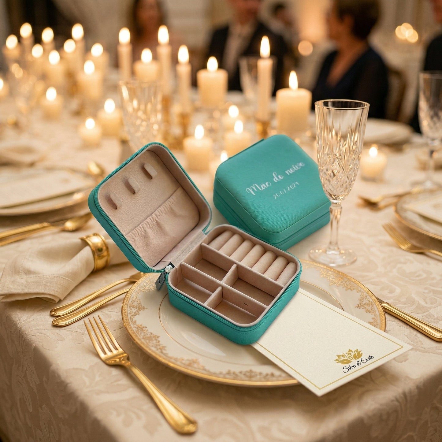 Porta-Joias Personalizado com Nome e Frase | Lembrança 15 Anos e Madrinhas