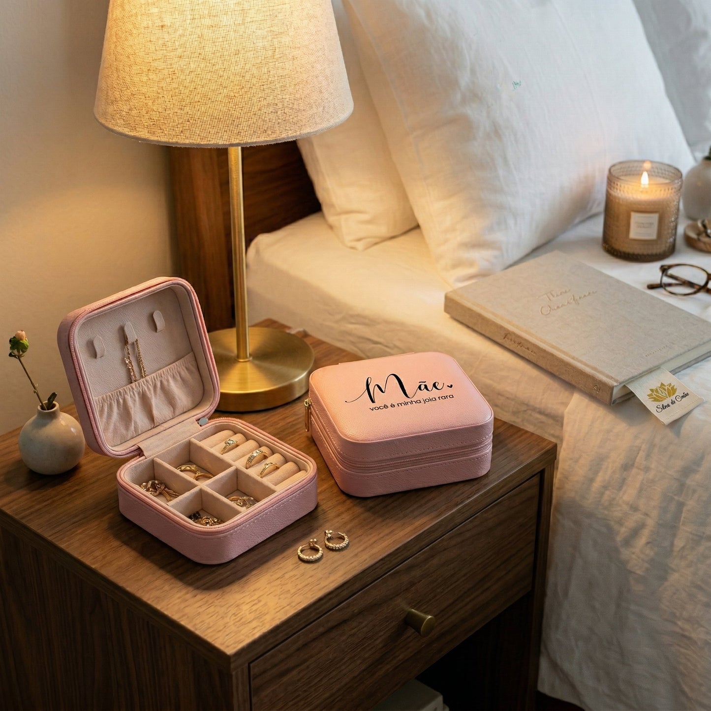 Porta-Joias Personalizado com Nome | Lembrança Dia das Mães