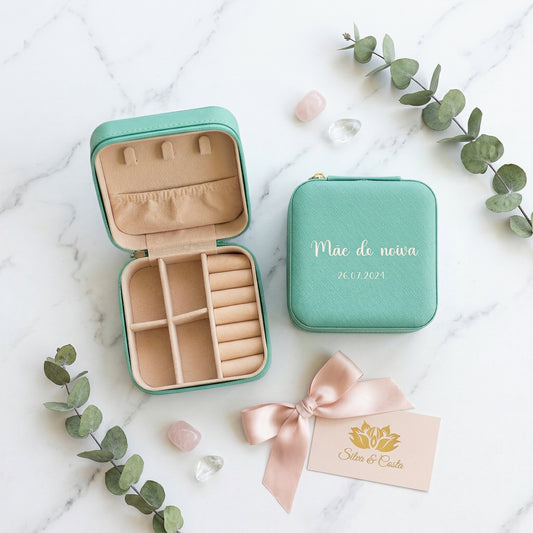 Porta-Joias Personalizado com Nome e Frase | Lembrança 15 Anos e Madrinhas