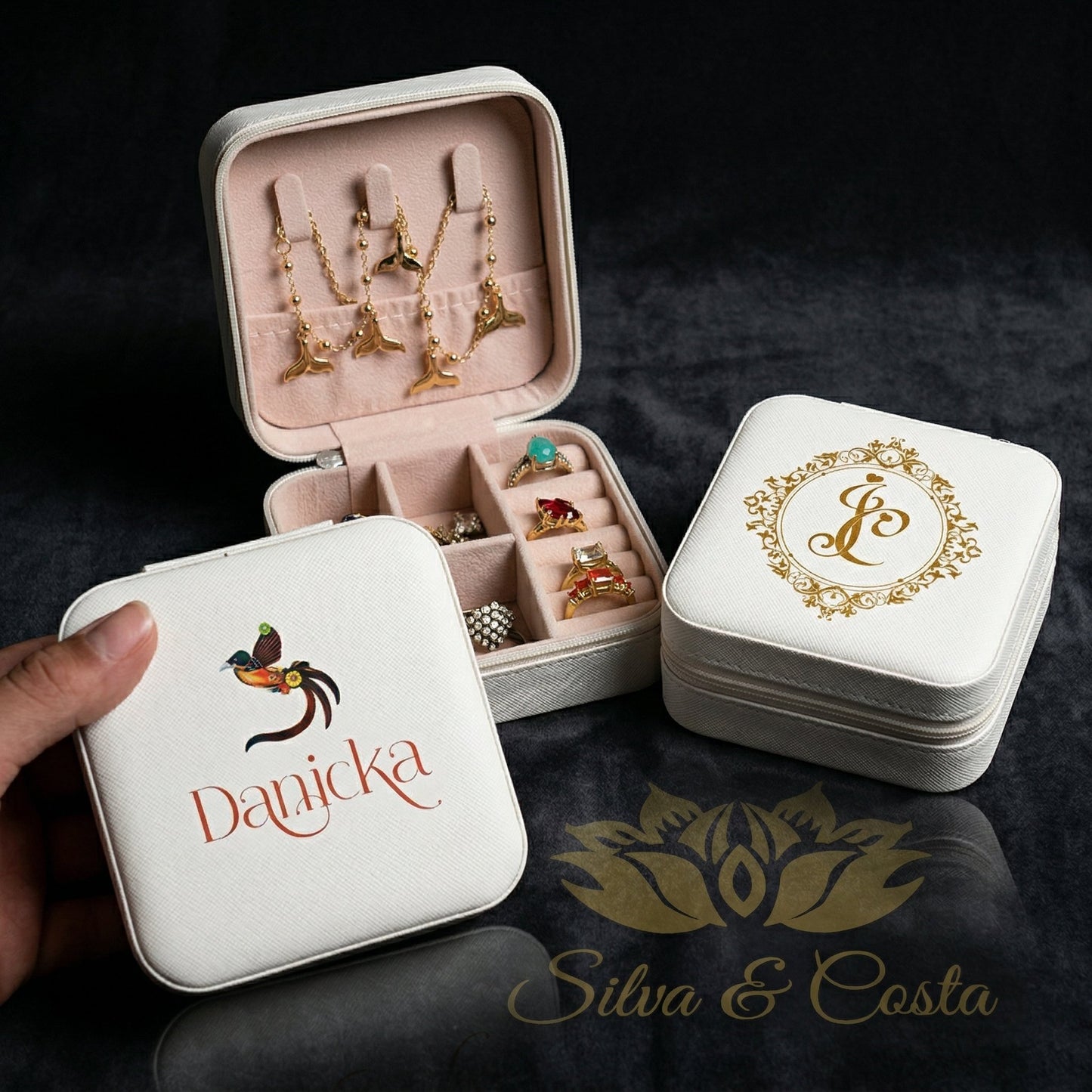 Porta-Joias Personalizado com Nome | Madrinhas e 15 Anos
