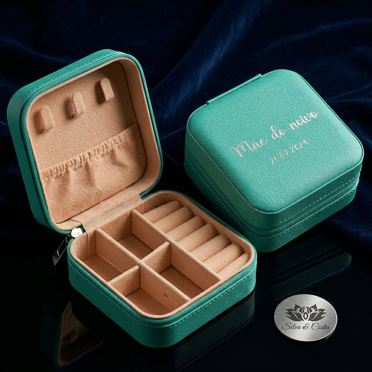 Porta-Joias Personalizado com Nome e Frase | Lembrança 15 Anos e Madrinhas