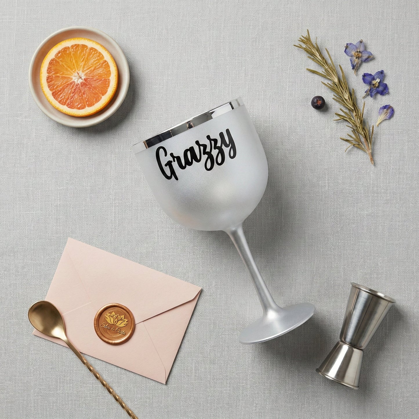 Taça Gin Personalizada com Nome — Presente para Amantes de Gin