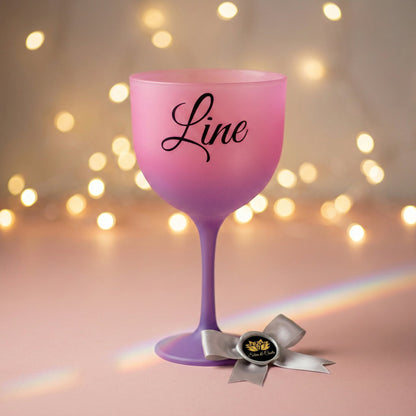 Taça Gin Personalizada com Nome — Acrílico Degradê Presente Amiga