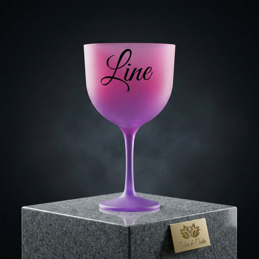 Taça Gin Personalizada com Nome — Acrílico Degradê Presente Amiga