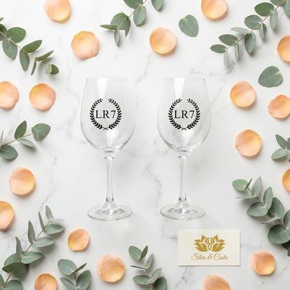Taça de Vidro Personalizada com Nome | Casamento