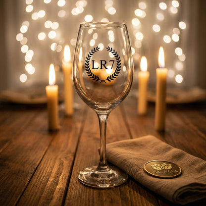 Taça de Vidro Personalizada com Nome | Casamento