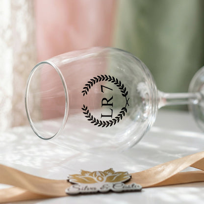 Taça de Vidro Personalizada com Nome | Casamento