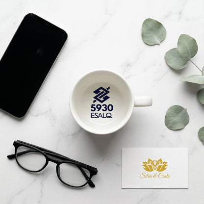 Xícara Porcelana Personalizada com Logo | Corporativo