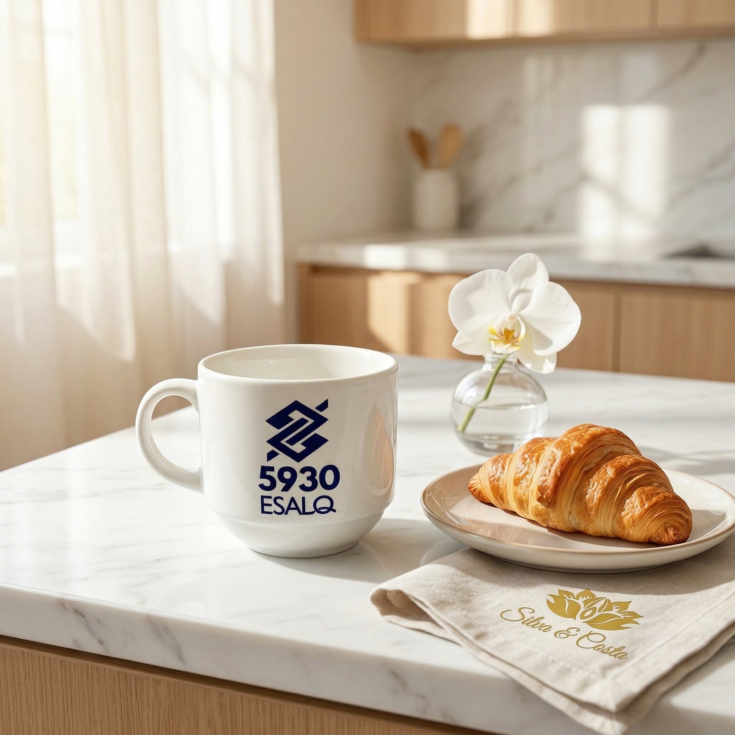 Xícara Porcelana Personalizada com Logo | Corporativo