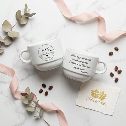 Xícara Porcelana Personalizada com Nome | Presente Café