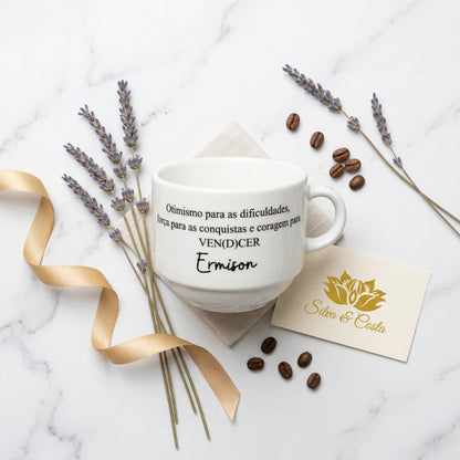 Xícara Porcelana Personalizada c/ Nome | Café e Presente