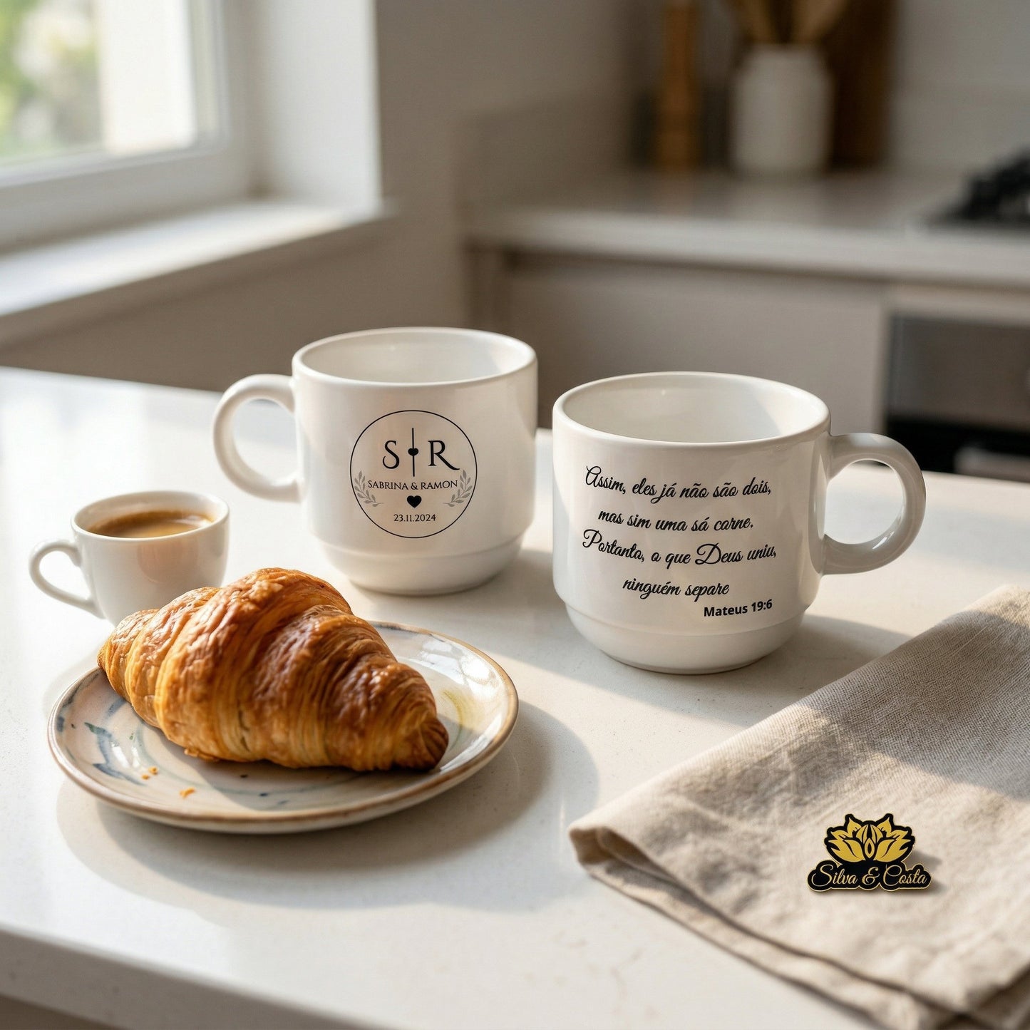 Xícara Porcelana Personalizada com Nome | Presente Café