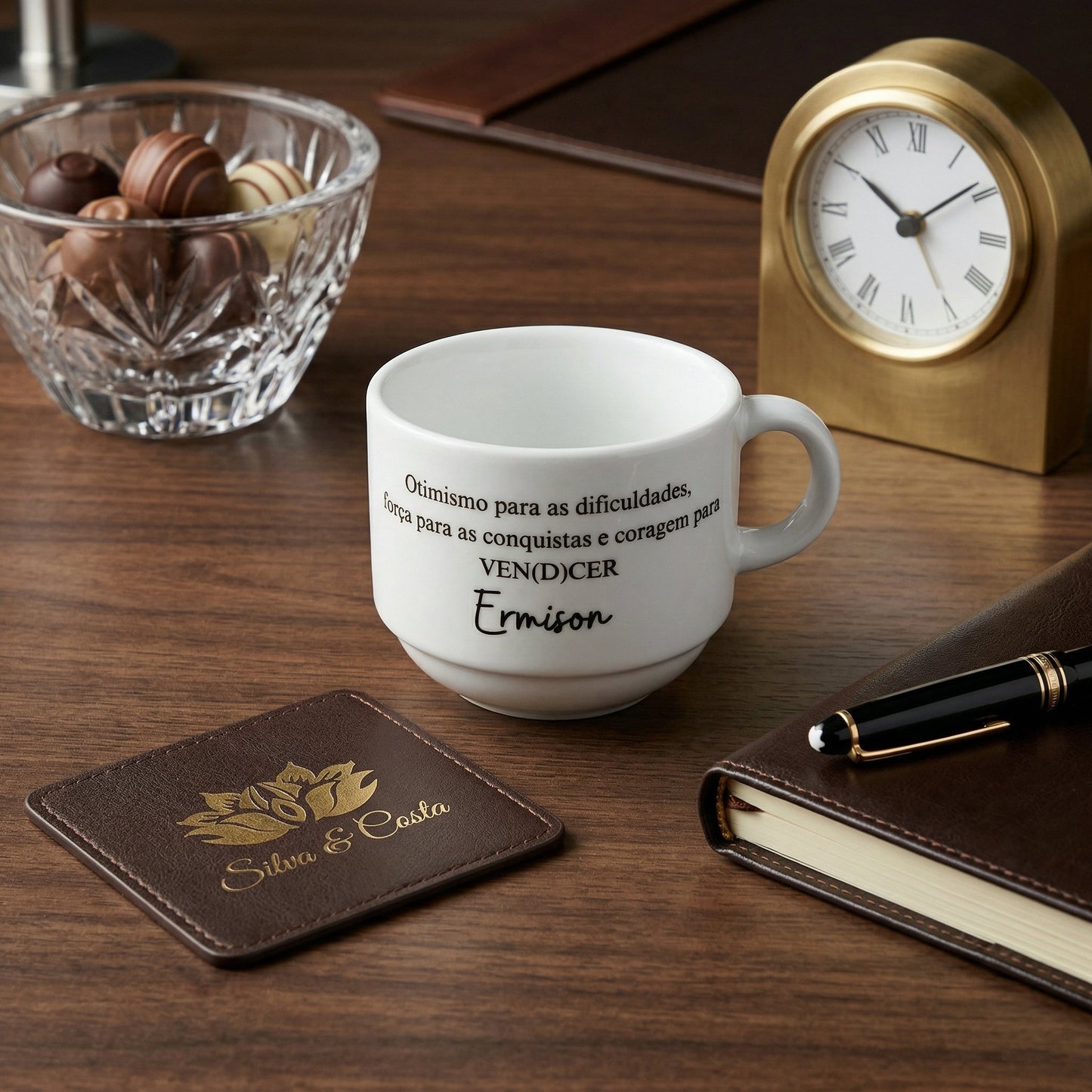 Xícara Porcelana Personalizada c/ Nome | Café e Presente