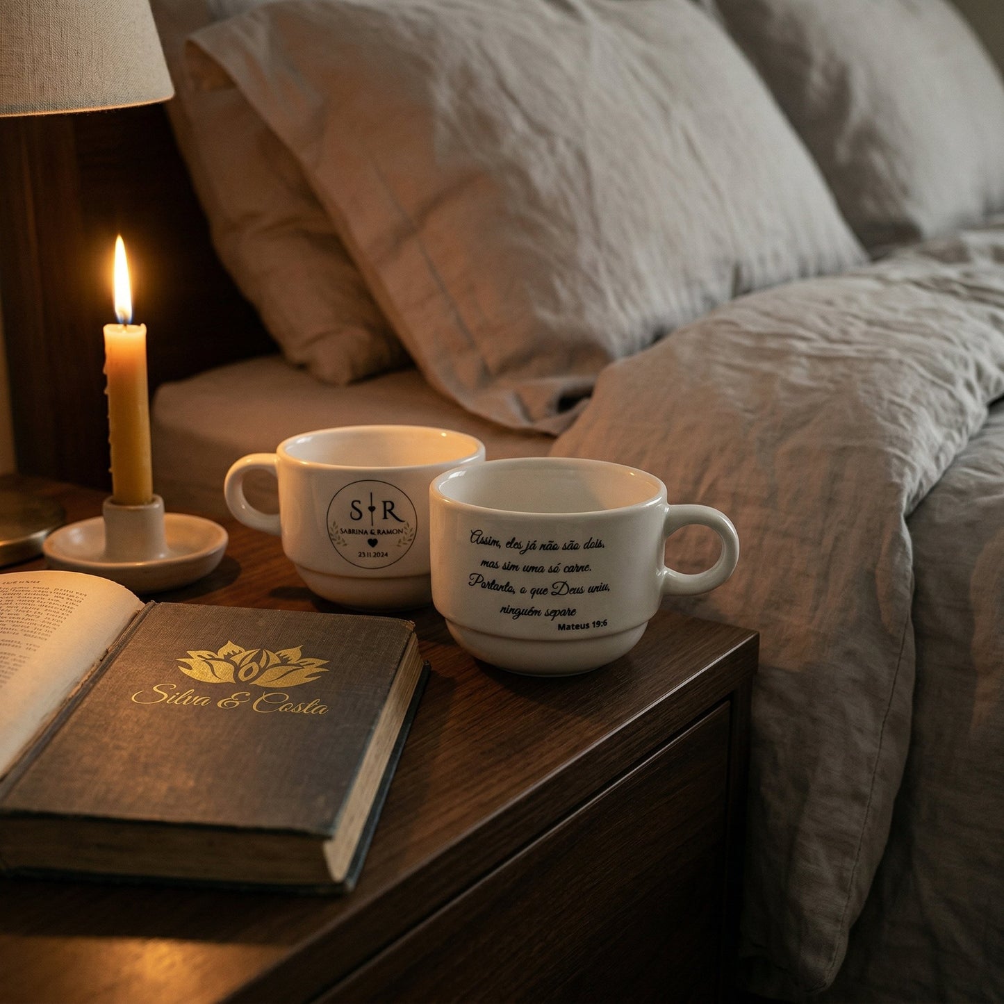 Xícara Porcelana Personalizada com Nome | Presente Café
