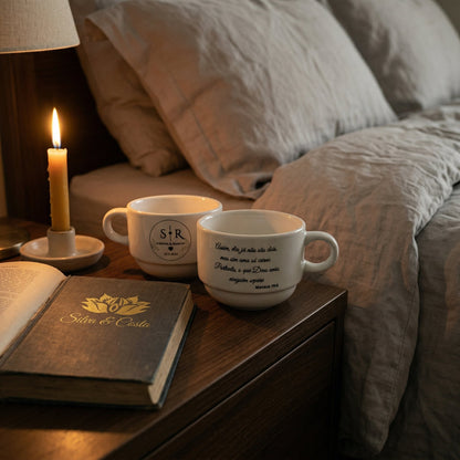 Xícara Porcelana Personalizada com Nome | Presente Café
