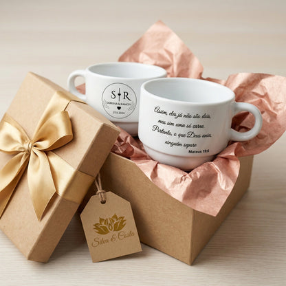 Xícara Porcelana Personalizada com Nome | Presente Café