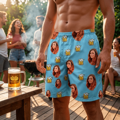 Samba Canção Azul Foto e Caneca Chopp Personalizada