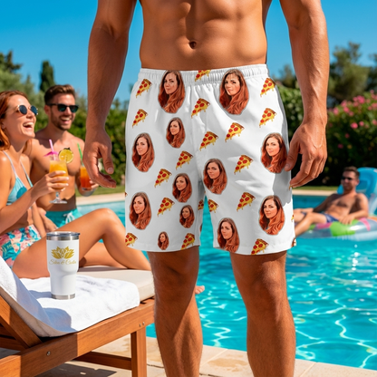 Samba Canção Branca Foto e Pizza Personalizada