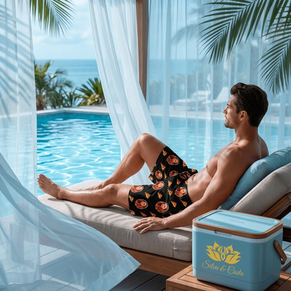 Samba Canção Preta Foto e Pizza Personalizada