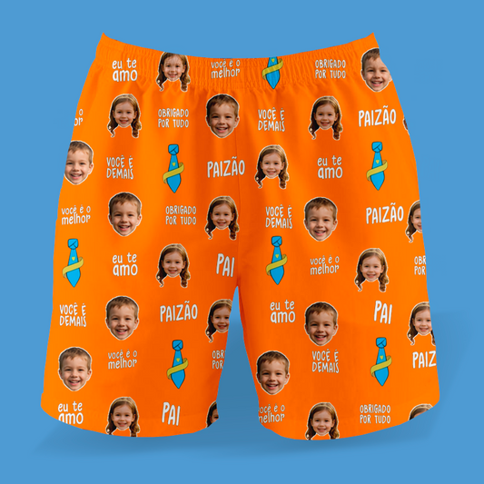 Samba Canção Laranja Melhor Pai Paizão Dia dos Pais com foto