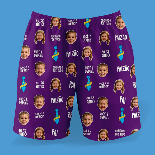 Samba Canção Roxo Melhor Pai Paizão Dia dos Pais com foto