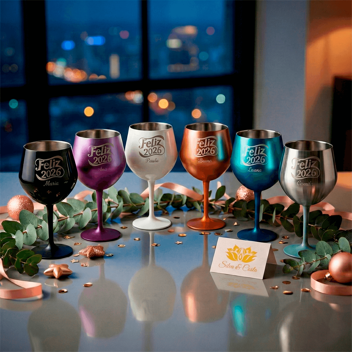 Taça Térmica Inox 400ml com Pé Removível Personalizada