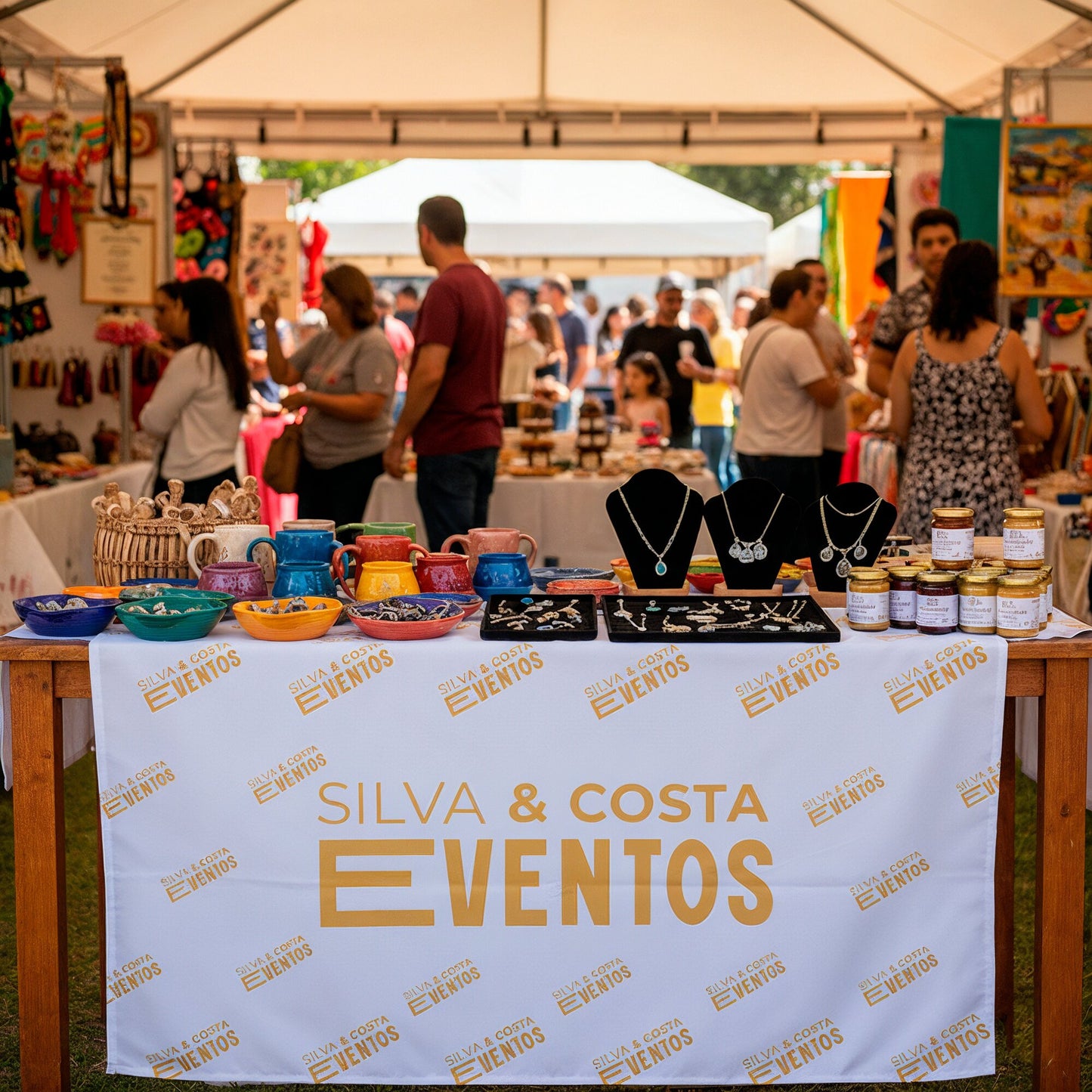 Toalha Para Mesa e Stand de eventos 2,5 x 1,5 Mts