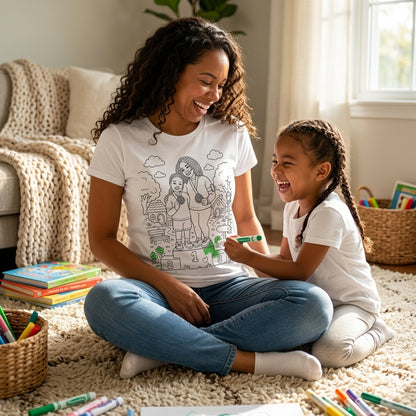 Camiseta Baby Look Feminina para Pintar Personalizada — Desenho da sua Foto
