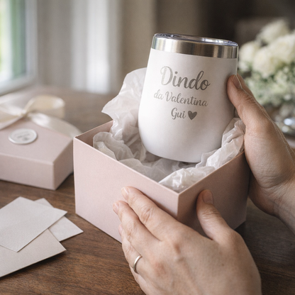 Copo Cuia Térmico Personalizado com Nome — Convite para Padrinho