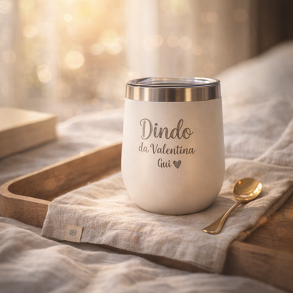 Copo Cuia Térmico Personalizado com Nome — Convite para Padrinho
