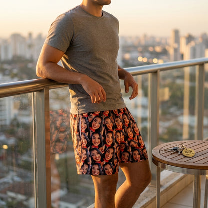 Samba Canção Masculina Personalizada com Foto — Presente Divertido