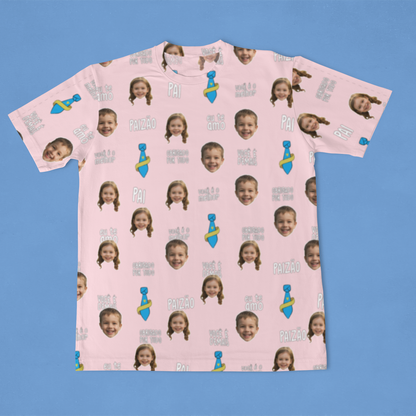 Camiseta Rosa Melhor Pai Paizão Dia dos Pais com foto