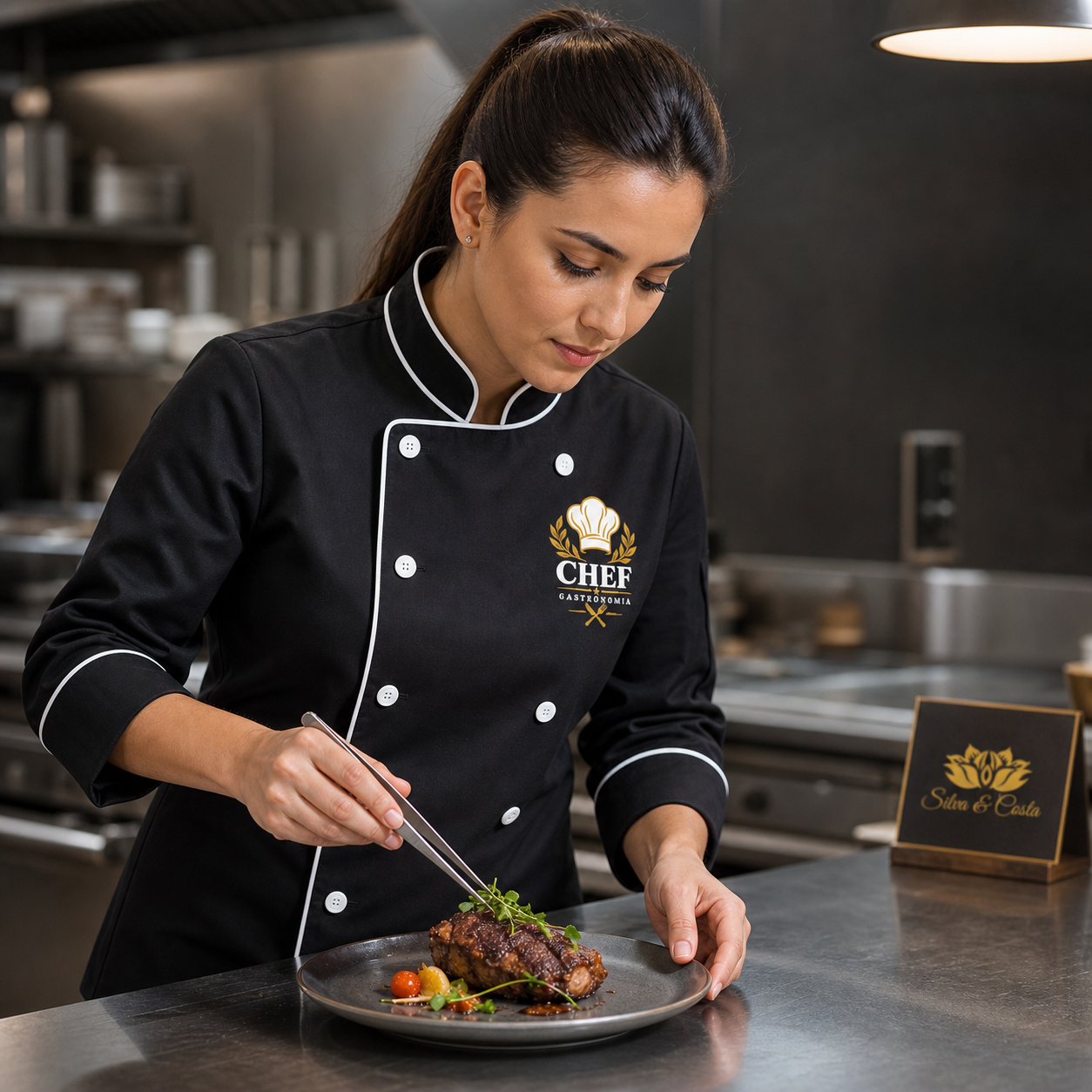 Dólmã Personalizada Chef Profissional Unissex - imagem lifestyle 2