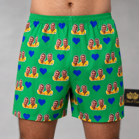 Samba Canção Personalizada com Duas Fotos em DryFit - imagem principal