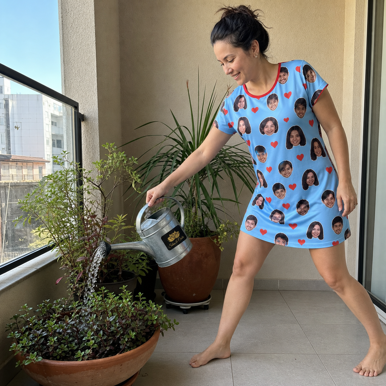Camisola Personalizada Azul com Fotos em Dryfit - imagem lifestyle 4