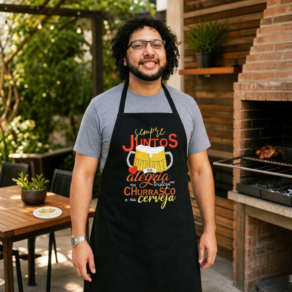 Avental Personalizado para Churrasco Sempre Juntos - imagem principal