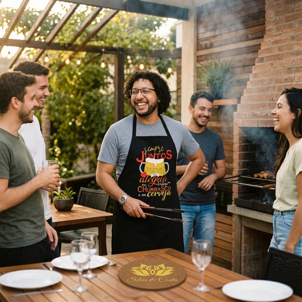 Avental Personalizado para Churrasco Sempre Juntos - imagem lifestyle 5