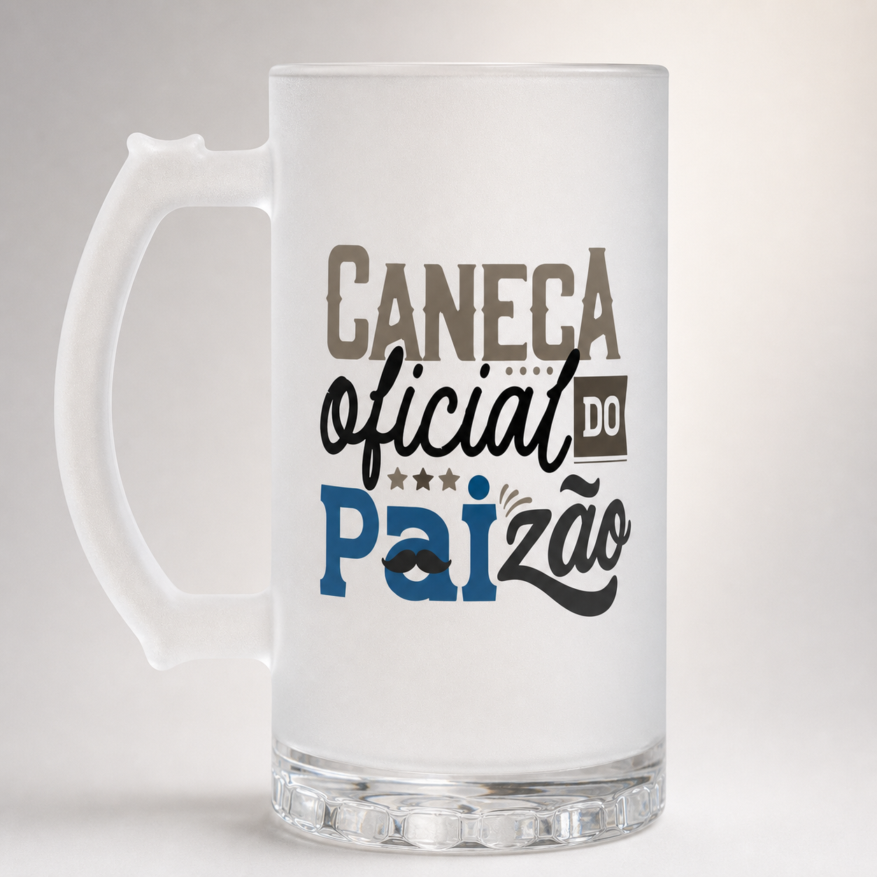 Caneca de Vidro Jateada Personalizada Paizão - imagem principal