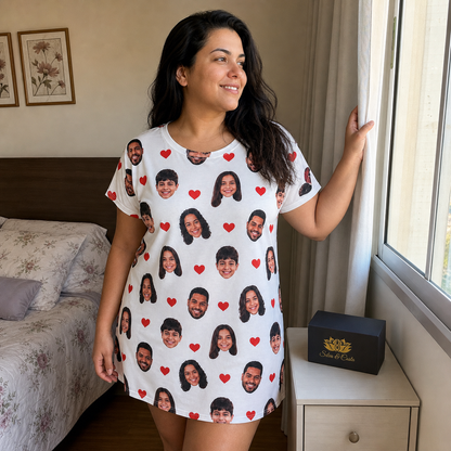Camisola Personalizada Branca com Fotos em Dryfit - imagem principal