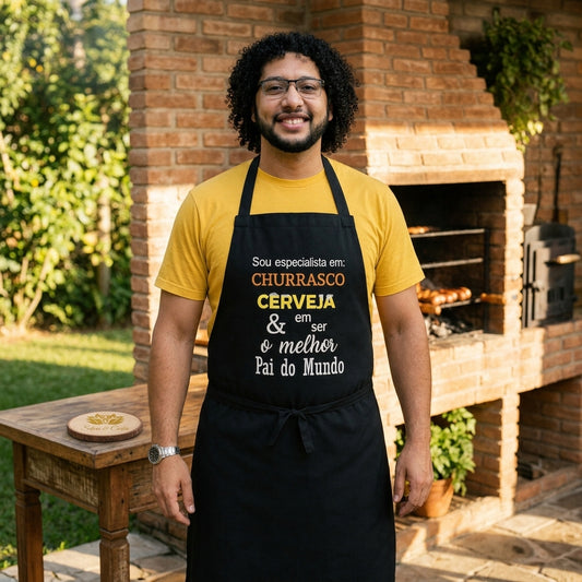 Avental Personalizado Churrasco Cerveja Melhor Pai - imagem principal