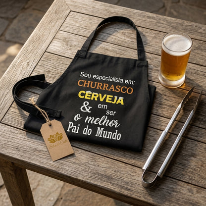 Avental Personalizado Churrasco Cerveja Melhor Pai - imagem lifestyle 3