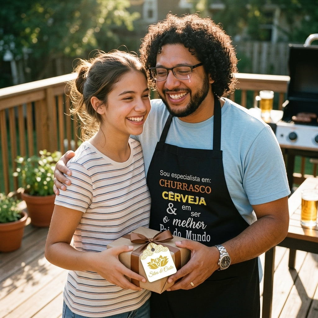 Avental Personalizado Churrasco Cerveja Melhor Pai - imagem lifestyle 4