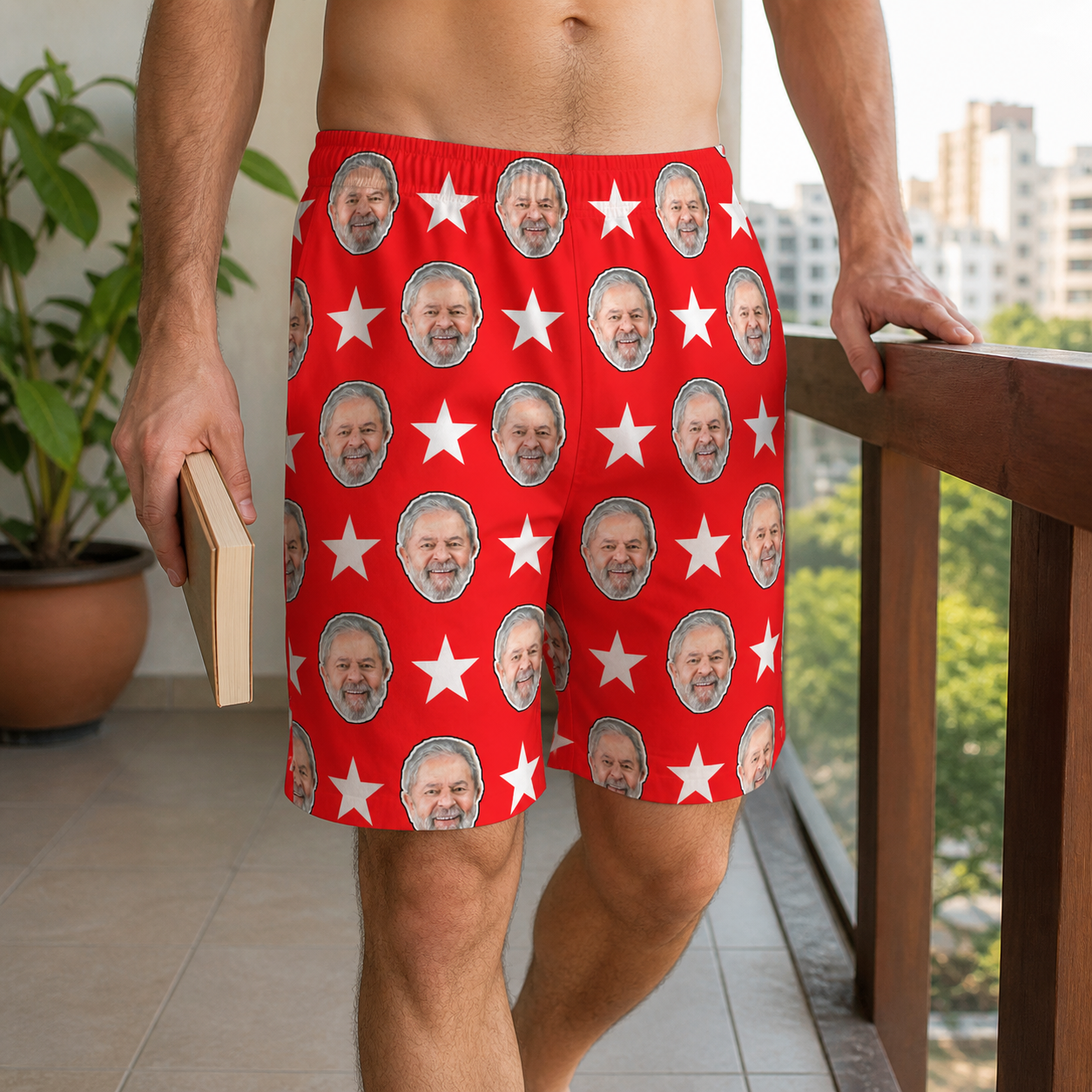 Samba Canção Personalizada Lula Vermelha com Estrelas - Eleições 2026 - imagem lifestyle 3