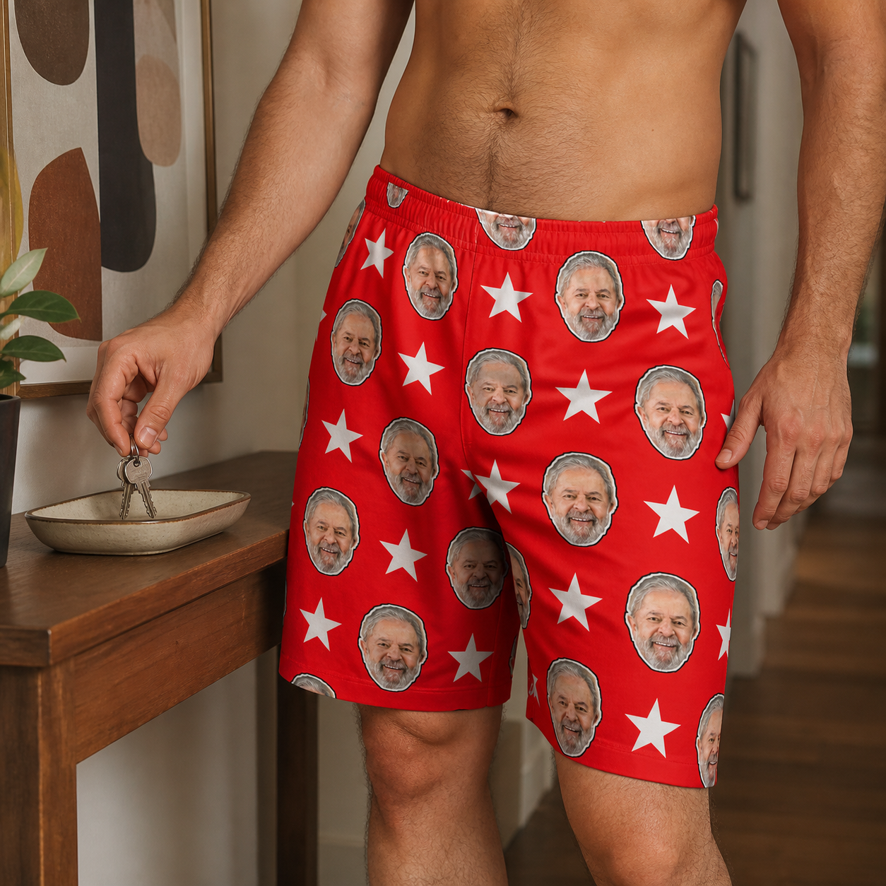 Samba Canção Personalizada Lula Vermelha com Estrelas - Eleições 2026 - imagem lifestyle 5