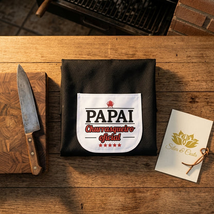 Avental Personalizado Papai Churrasqueiro Oficial - imagem lifestyle 3