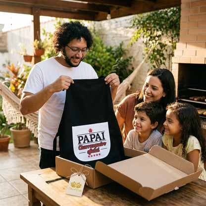 Avental Personalizado Papai Churrasqueiro Oficial - imagem lifestyle 4