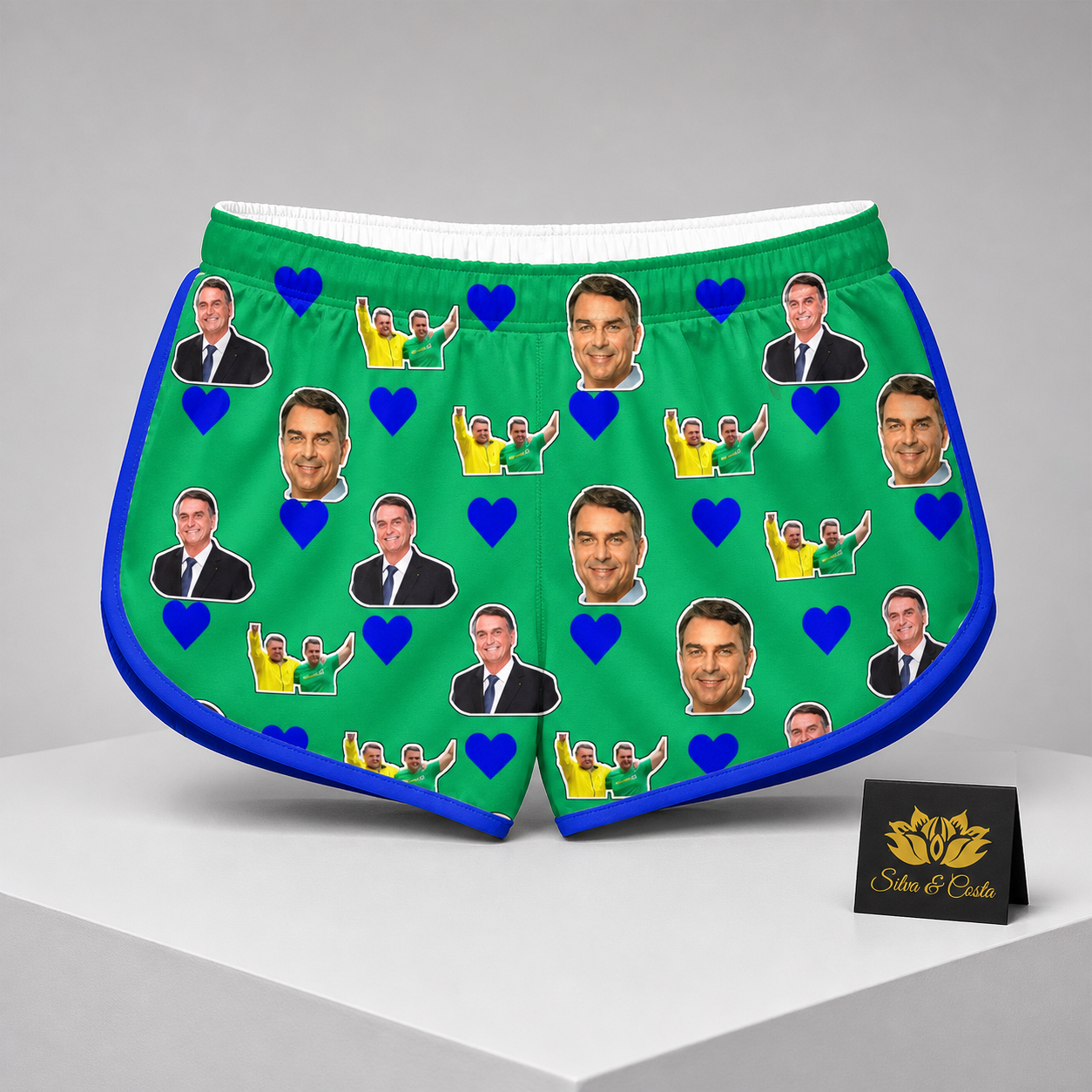 Shorts Doll Personalizada Bolsonaro Verde em DryFit - imagem principal