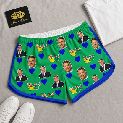 Shorts Doll Personalizada Bolsonaro Verde em DryFit - imagem lifestyle 4