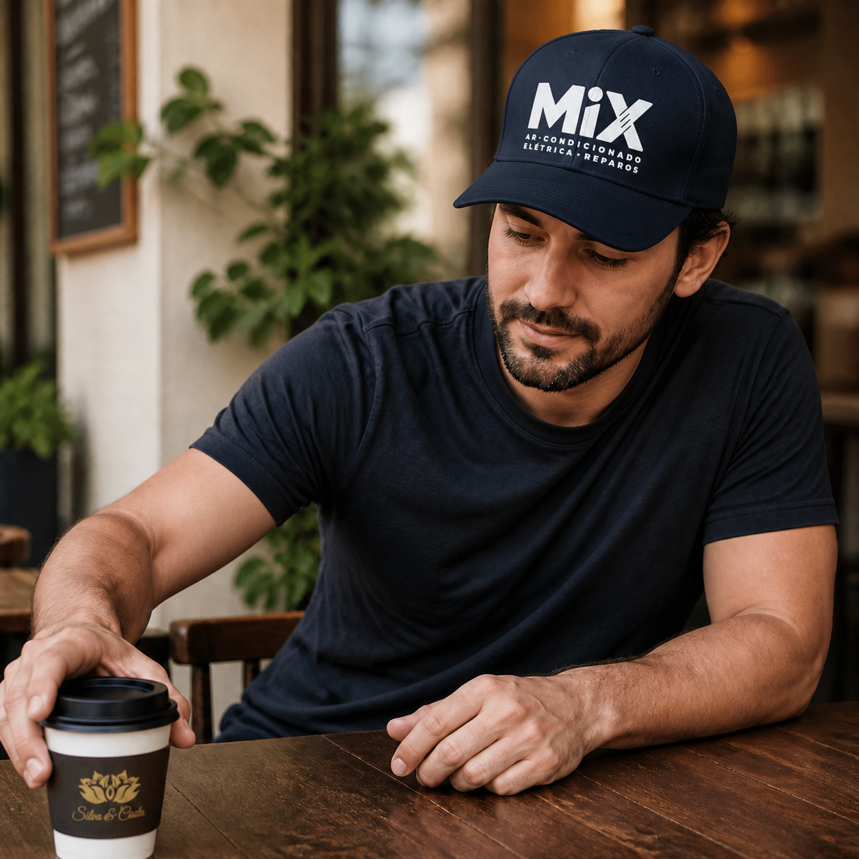 Boné Personalizado Unissex com Aba Curva Ajustável - imagem lifestyle 5